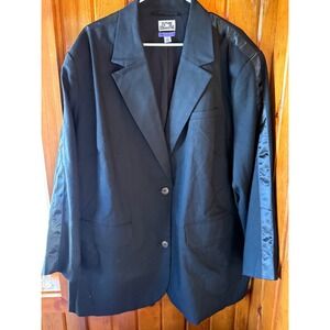 Future Collective Kahlana Barfield Brown Black Satin Stripe‎ Blazer Womens 3X